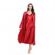 New Fashion Night Dress Sleepwear Silky Satin Robe Gowns